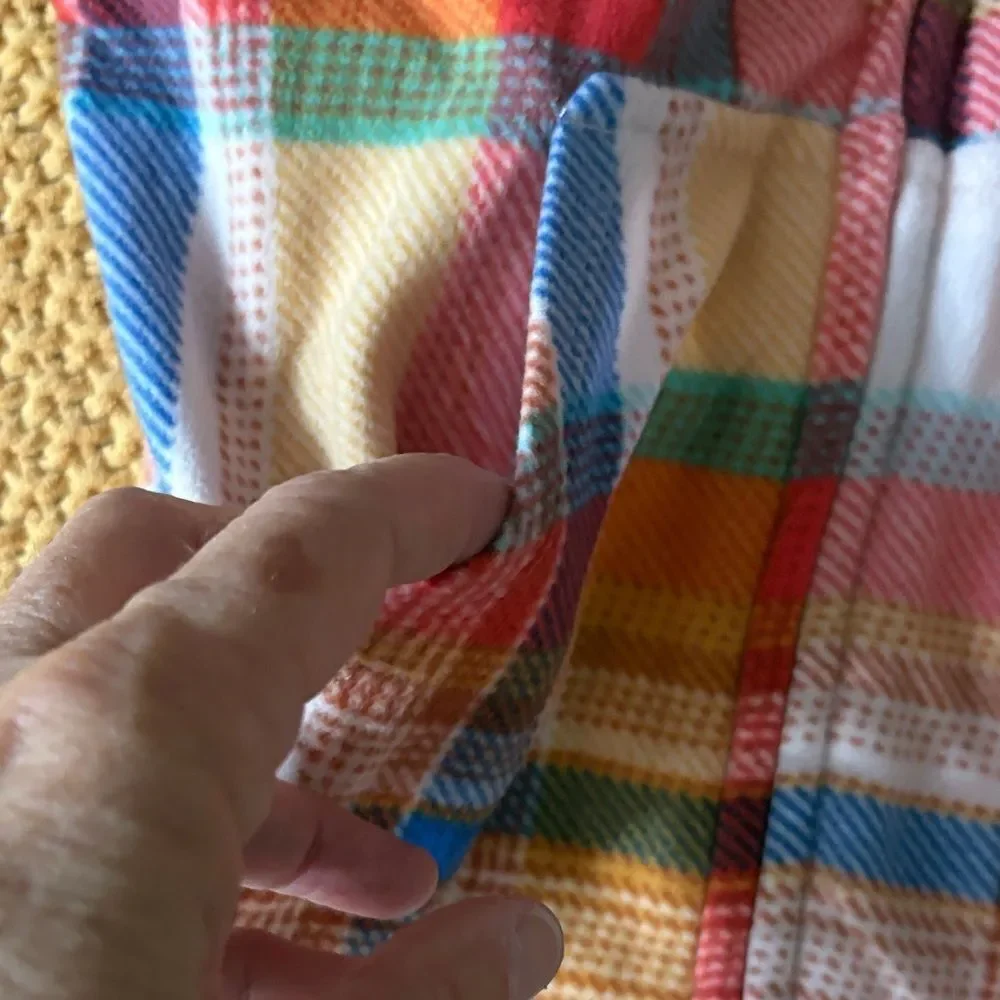 NWT ONE Piece Colorful Plaid Hooded Jumpsuit Pajamas S 6/7